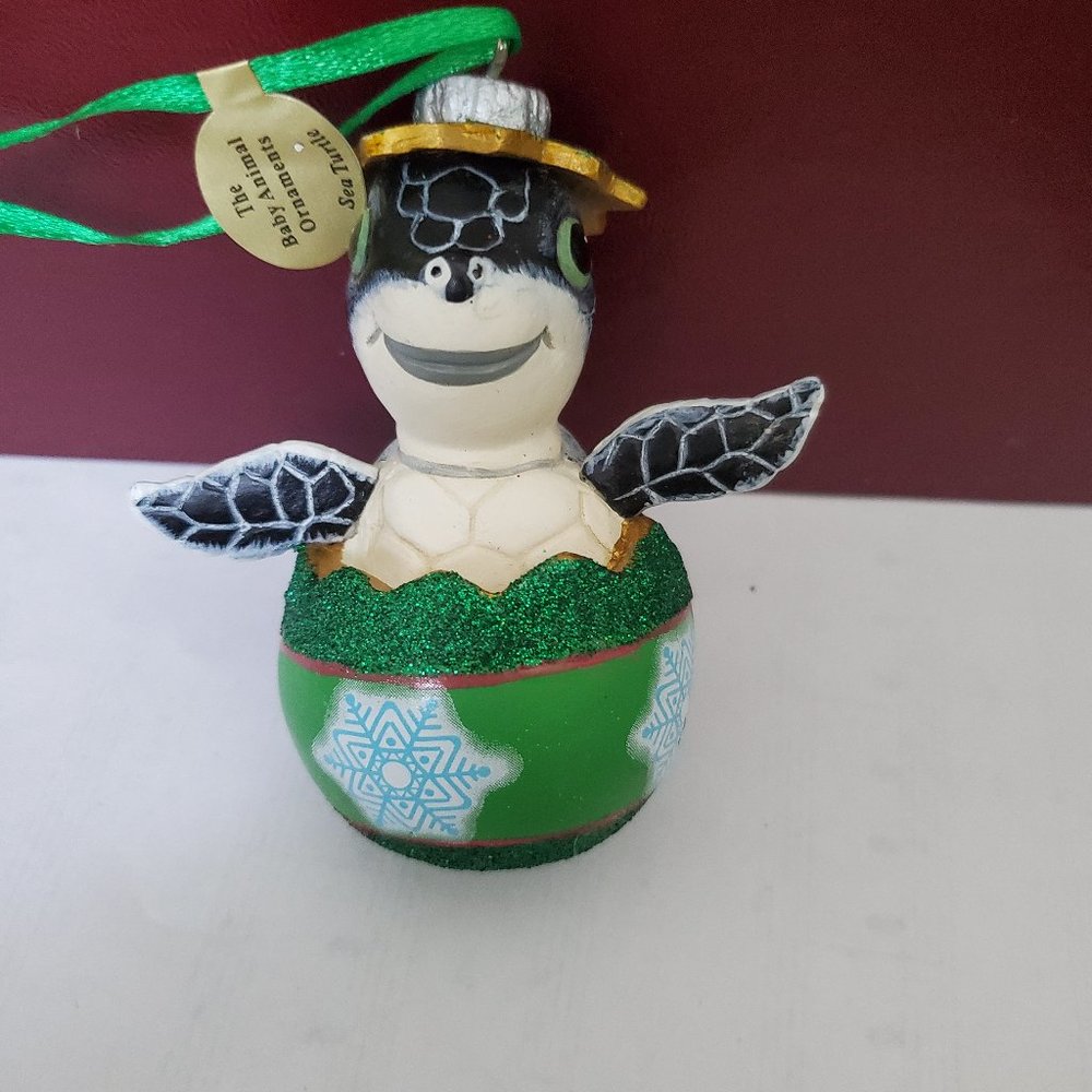 Danbury Mint The Baby Animal Ornaments sea turtle